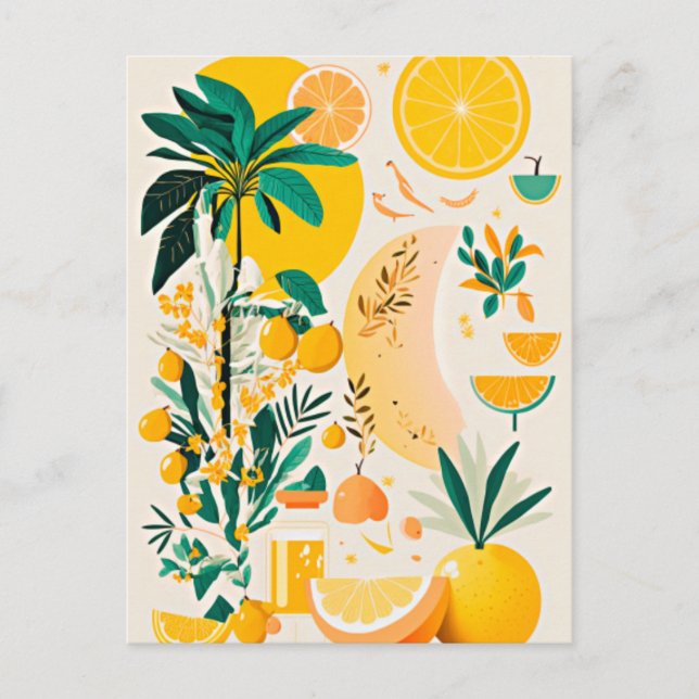 Carte Postale Clementine mandarine (Devant)