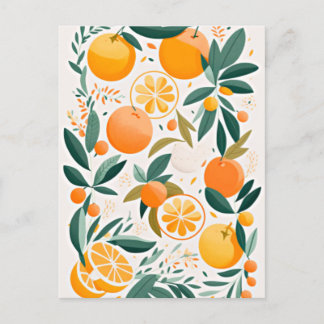Carte Postale Clementine mandarine