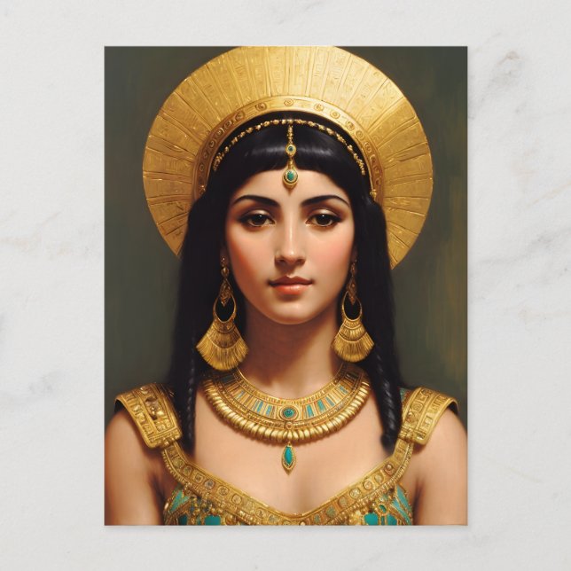Carte Postale Cleopatra Egyptian Queen Portrait Art (Devant)