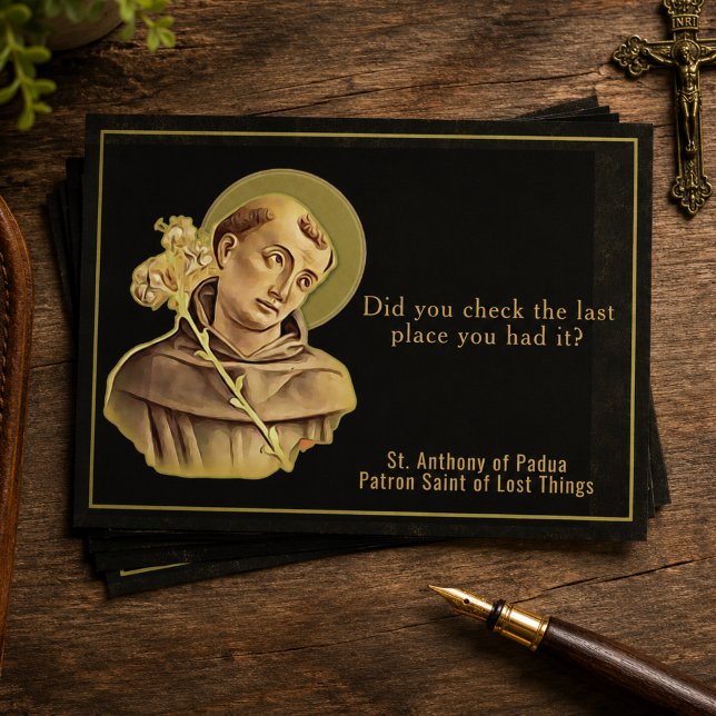 Carte Postale Clés Perdues Saint Antoine Humour Catholique (Créateur téléchargé)