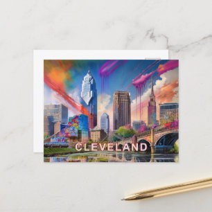 Carte Postale Cleveland Abstrait Art