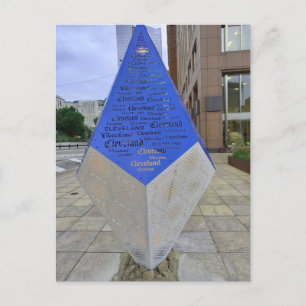 Carte Postale Cleveland bleu - Memorial Plaza