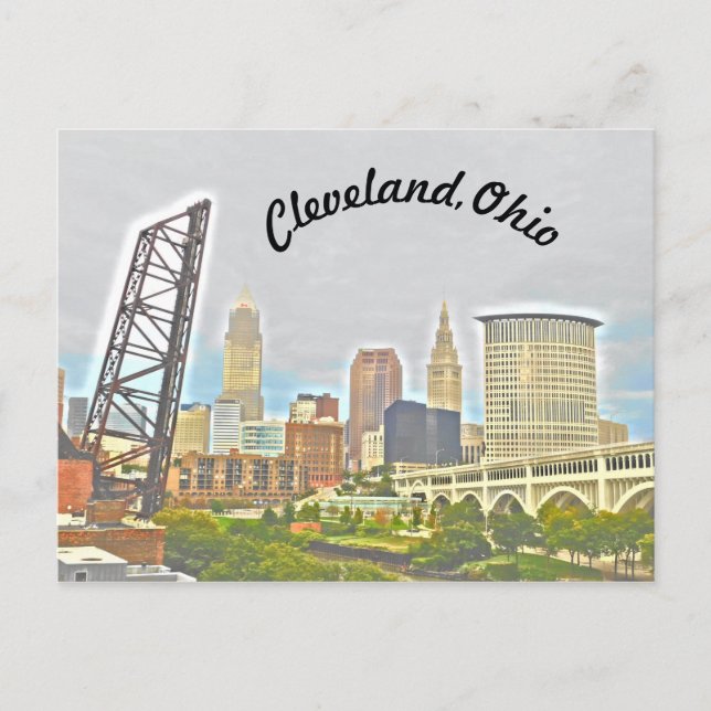 Carte postale Cleveland Curve Riverview (Devant)