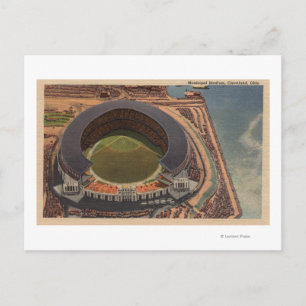 Carte Postale Cleveland, OH - Aérien de baseball municipal
