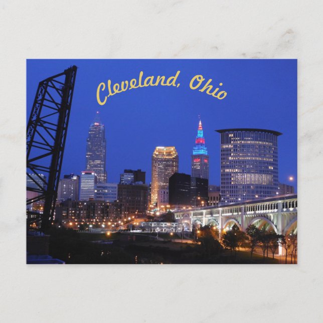 Carte postale Cleveland, OH West Side Skyline (Cur (Devant)