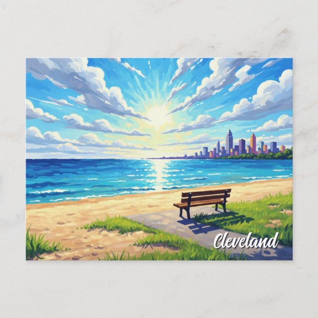 Carte Postale Cleveland Ohio Edgewater Park Voyage (Devant)