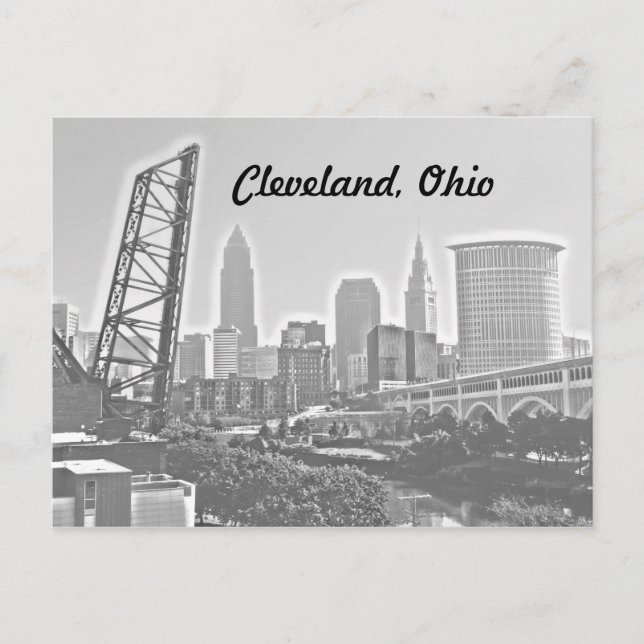 Carte postale Cleveland, Ohio Riverview BW (Devant)