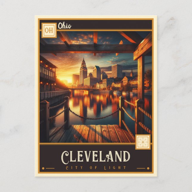Carte Postale Cleveland, Ohio | VINTAGE (Devant)