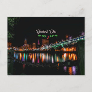 Carte Postale Cleveland, paysage urbain de l'Ohio, saint de Noël