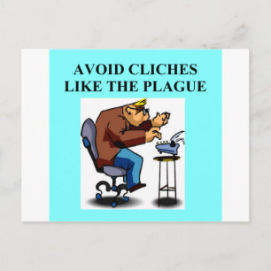 Carte Postale CLICHE joke for writers and authors