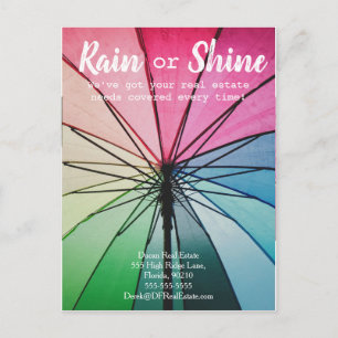 Carte Postale Clientèle pluie référencement immobilier vente