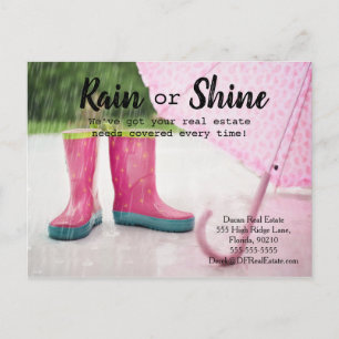 Carte Postale Clientèle pluie référencement immobilier vente