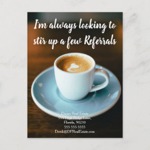 Carte Postale clients latte référencer vente immobilier