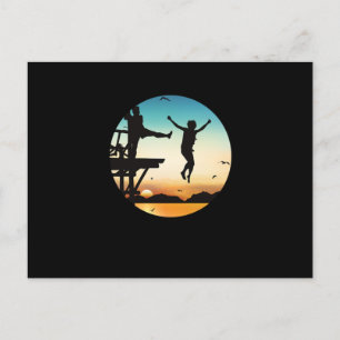Carte Postale Cliff Jumping Sunset Cliff Jump Cliff Divin Cadeau