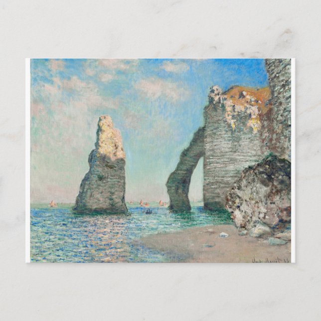 Carte Postale Cliffs at Etracétate 1885 par Claude Monet (Devant)