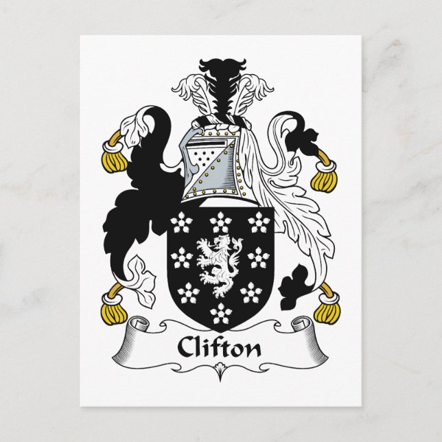 Carte Postale Clifton Family Crest (Devant)