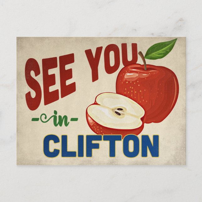 Carte Postale Clifton New Jersey Apple - Vintage voyage (Devant)