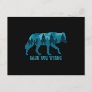 Carte Postale Climate Change Environmental Protection Wolf