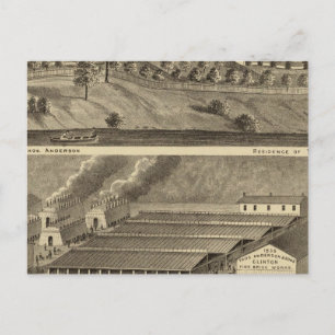 Carte Postale Clinton Fire Brick Works Atterrissage d'Anderson