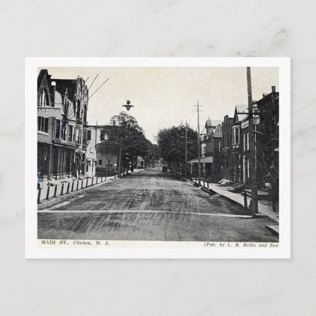 Carte Postale Clinton, New Jersey, Main St, Vintage (Devant)