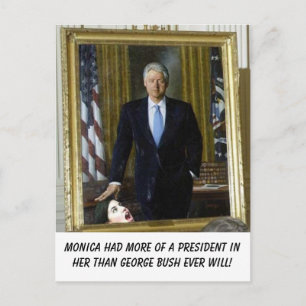 Carte Postale clinton_portrait_monica, Monica avait plus qu'un p