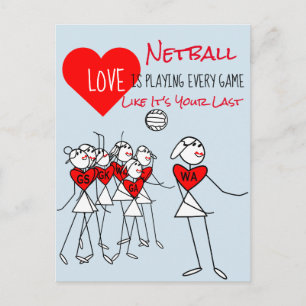 Carte Postale Clipart Et Devis De Netball Motivationnel Du Lecte