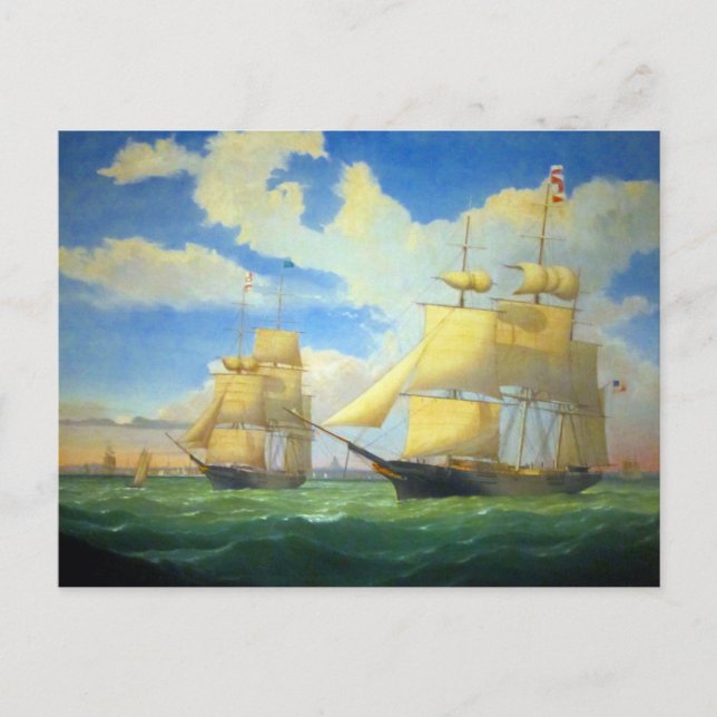 Carte Postale Clipper Ships Fitz Henry Lane 1853 (Devant)