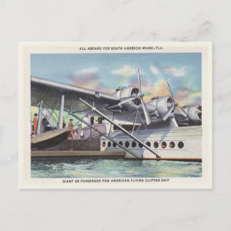 Carte Postale Clipper vintage Miami Floride