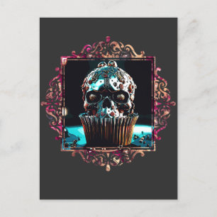 Carte Postale Clocage Crâne Cupcake