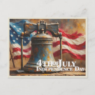 Carte Postale Cloche de la Liberté pour la célébration du 4 juil