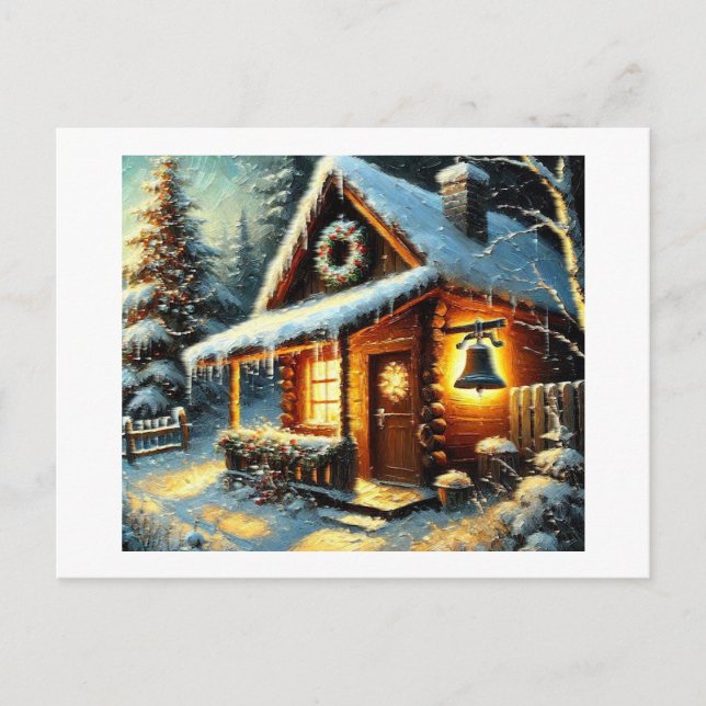 Carte Postale Cloche de Noël, (Devant)