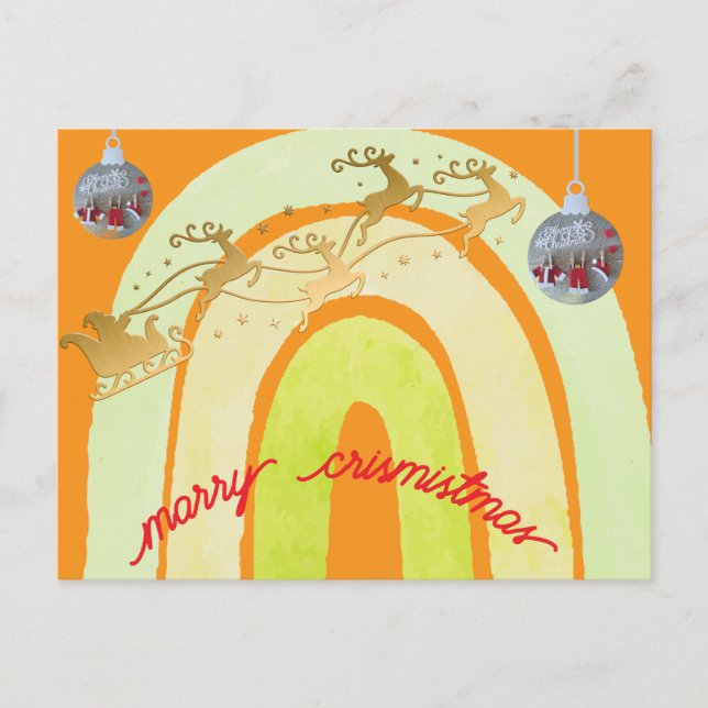 Carte Postale Cloche de Noël douce simple drôle mignonne (Devant)