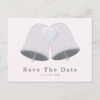 Cloches de mariage et cœur Engagement Save The Dat