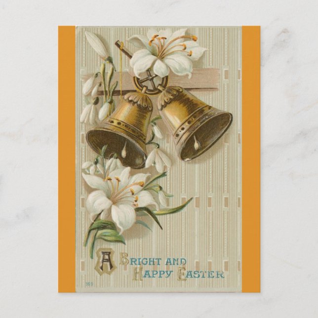 Carte Postale Cloches et lys vintage (Devant)