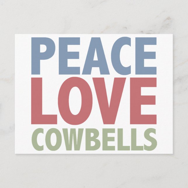 Carte Postale Cloches Peace Love (Devant)