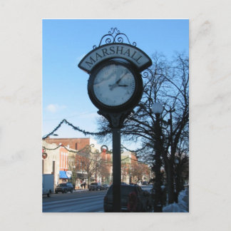 Carte Postale Clock, Marshall, Michigan