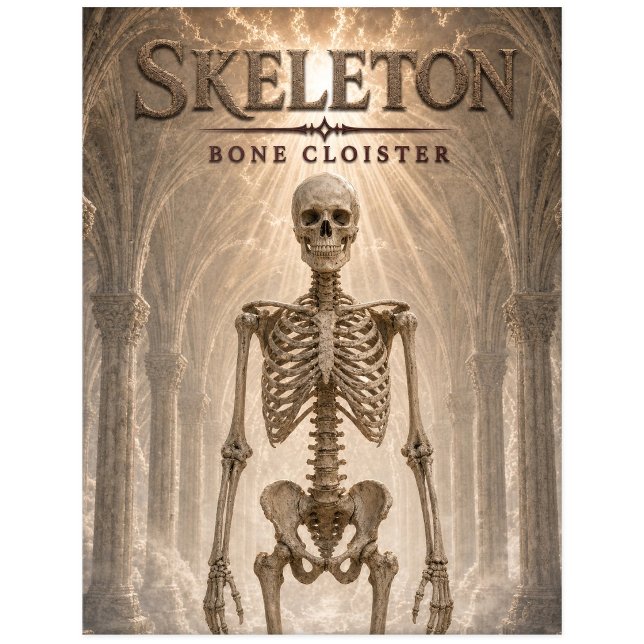 Carte Postale Cloître d'os de squelette Cinéma sombre (Créateur téléchargé)