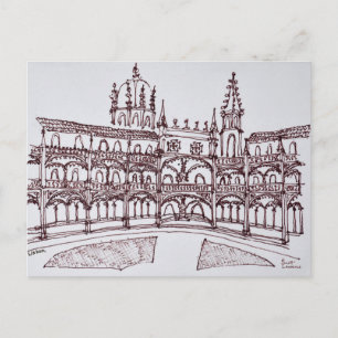 Carte Postale cloître du monastère des Jeronimos Lisbonne, Por