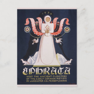 Carte Postale Cloîtres vintages Ephrata Pennsylvania