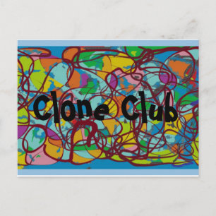 Carte Postale Clone Club de Orphan Black TV show art abstrait