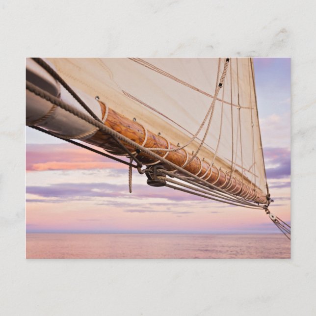 Carte Postale Close-up of Sail and Ropes | Maine (Devant)