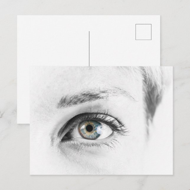 Carte Postale Closeuse oculaire humain (Devant / Derrière)