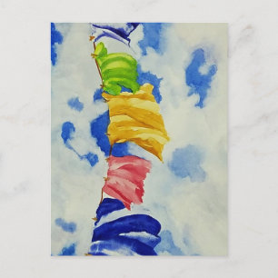 Carte Postale Clothesline Art Whimsical