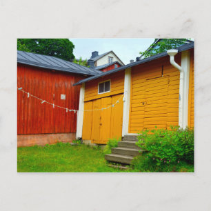 Carte Postale Clothesline en Porvoo, Finlande