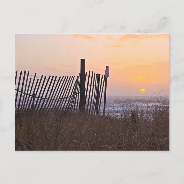 Carte Postale clôture coucher de soleil (Devant)