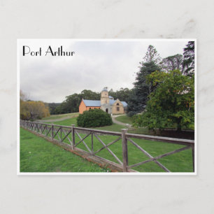 Carte Postale clôture de l'église de port arthur