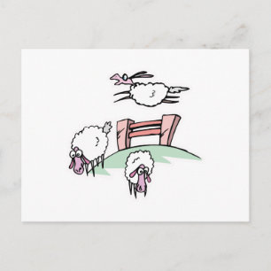 Carte Postale clôture de sauts de mouton