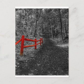 Carte Postale Clôture rouge