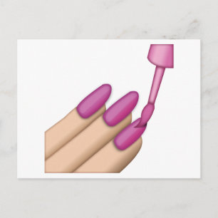 Carte Postale Clou rose polonais - Emoji