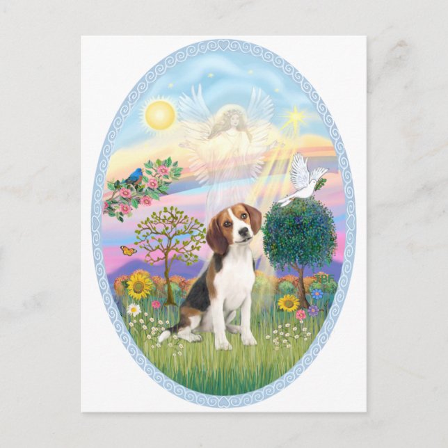 Carte Postale Cloud Angel - Beagle1 (Devant)